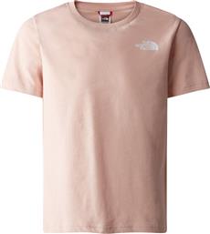 T-SHIRT REDBOX NF0A82EB ΡΟΖ REGULAR FIT THE NORTH FACE