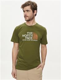 T-SHIRT RUST 2 NF0A87NW ΠΡΑΣΙΝΟ REGULAR FIT THE NORTH FACE