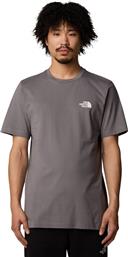 T-SHIRT SIMPLE DOME NF0A87NG ΓΚΡΙ REGULAR FIT THE NORTH FACE από το MODIVO