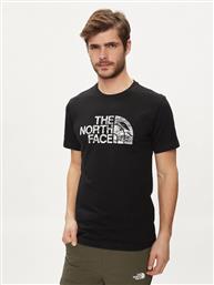 T-SHIRT WOODCUT DOME NF0A87NX ΜΑΥΡΟ REGULAR FIT THE NORTH FACE από το MODIVO