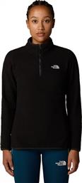 W 100 GLACIER 1/4 ZIP NF0A855M4H0-4H0 ΜΑΥΡΟ THE NORTH FACE