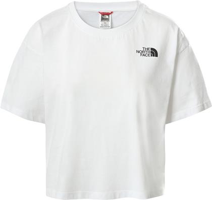 W CROPPED SIMPLE DOME TEE NF0A4SYCFN4-FN4 ΛΕΥΚΟ THE NORTH FACE