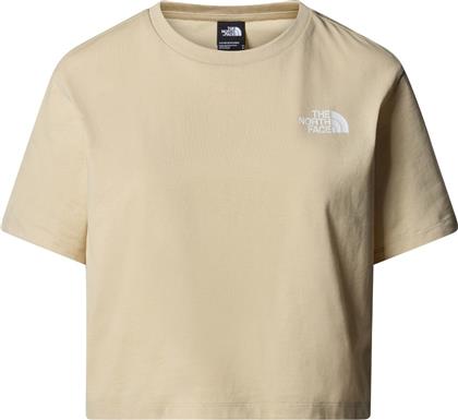 W CROPPED SIMPLE DOME TEE NF0A87U43X4-3X4 ΜΠΕΖ THE NORTH FACE από το ZAKCRET SPORTS