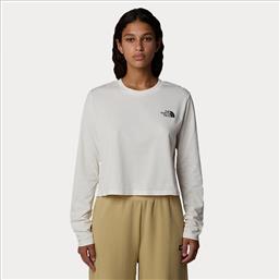 W L/S SIMPLE DOME CROP WHITE DU (9000189376-75470) THE NORTH FACE