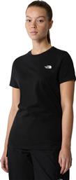 W S/S SIMPLE DOME TEE NF0A87NHJK3-JK3 ΜΑΥΡΟ THE NORTH FACE