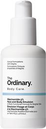 NIACINAMIDE 5% FACE & BODY EMULSION ΕΛΑΦΡΥ ΓΑΛΑΚΤΩΜΑ ΓΙΑ ΠΡΟΣΩΠΟ & ΣΩΜΑ, ΠΟΥ ΠΡΟΣΦΕΡΕΙ ΟΜΟΙΟΜΟΡΦΙΑ ΤΟΝΟΥ & ΜΕΙΩΝΕΙ ΤΗΝ ΕΜΦΑΝΙΣΗ ΣΚΟΥΡΟΧΡΩΜΩΝ ΚΗΛΙΔΩΝ 100ML THE ORDINARY