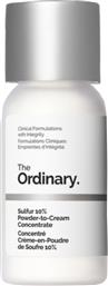 SULFUR 10% POWDER-TO-CREAM CONCENTRATE ΚΡΕΜΑ ΚΑΤΑ ΤΩΝ ΑΤΕΛΕΙΩΝ & ΜΕΙΩΣΗ ΦΡΑΓΜΕΝΩΝ ΠΟΡΩΝ & ΕΡΥΘΡΟΤΗΤΑΣ ΓΙΑ ΚΑΘΑΡΗ & ΥΓΙΗ ΕΠΙΔΕΡΜΙΔΑ 5G THE ORDINARY