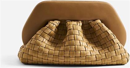 ΓΥΝΑΙΚΕΙΟ ΤΣΑΝΤΑΚΙ CLUTCH VEGAN MICRO WEAVED SUEDE ''TIA'' - TMFW25TMWSUE124 ΜΠΕΖ THEMOIRE