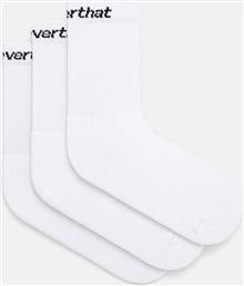 ΚΑΛΤΣΕΣ SP-LOGO SOCKS 3-PACK ΧΡΩΜΑ: ΑΣΠΡΟ, TN241WUNSO01 THISISNEVERTHAT