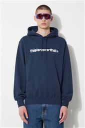 ΒΑΜΒΑΚΕΡΗ ΜΠΛΟΥΖΑ T-LOGO LT HOODIE ΧΡΩΜΑ: ΝΑΥΤΙΚΟ ΜΠΛΕ, ΜΕ ΚΟΥΚΟΥΛΑ, TN240TSWHO01 THISISNEVERTHAT