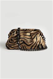 ΓΥΝΑΙΚΕΙΑ ΤΣΑΝΤΑ CLUTCH ΜΕ ANIMAL PRINT ''ZEMBRA'' - ZEMBRA ΧΡΥΣΟ TIERRA