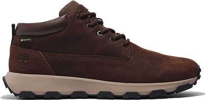 ΑΝΔΡΙΚΑ ΔΕΡΜΑΤΙΝΑ ΜΠΟΤΑΚΙΑ ''WINSOR PARK MID LACE UP WATERPROOF'' - TB1A61QH9311 ΚΑΦΕ TIMBERLAND