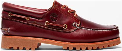 ΑΝΔΡΙΚΑ ΠΑΠΟΥΤΣΙΑ ΔΕΡΜΑΤΙΝΑ AUTHENTIC 3-EYE BOAT SHOE TB050009648 ΜΠΟΡΝΤΟ TIMBERLAND