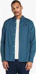 ΑΝΔΡΙΚΟ ΠΟΥΚΑΜΙΣΟ STRETCH POPLIN BUTTON DOWN ΜΕ ΚΑΡΟ ΣΧΕΔΙΟ ΚΑΙ ΚΕΝΤΗΜΕΝΟ ΛΟΓΟΤΥΠΟ REGULAR FIT - TB0A5M2EG661 ΜΠΛΕ TIMBERLAND