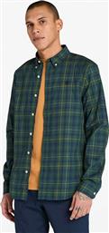 ΑΝΔΡΙΚΟ ΠΟΥΚΑΜΙΣΟ STRETCH POPLIN BUTTON DOWN ΜΕ ΚΑΡΟ ΣΧΕΔΙΟ ΚΑΙ ΚΕΝΤΗΜΕΝΟ ΛΟΓΟΤΥΠΟ SLIM FIT - TB0A5M16G821 ΠΡΑΣΙΝΟ ΣΚΟΥΡΟ TIMBERLAND