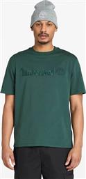 ΑΝΔΡΙΚΟ T-SHIRT ΜΕ ΑΝΑΓΛΥΦΟ ΛΟΓΟΤΥΠΟ AUTHENTIC FIT ''HAMPTON'' - TB0A6VPE3171 ΠΡΑΣΙΝΟ ΣΚΟΥΡΟ TIMBERLAND