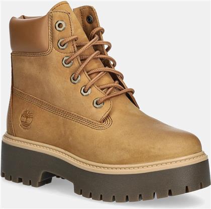 ΜΠΟΤΑΚΙΑ ΑΠΟ ΔΕΡΜΑ NUBUCK STONE STREET 6 INCH LACE UP WATERPROOF ΧΡΩΜΑ: ΚΑΦΕ, TB0A2H3CEN11 TIMBERLAND
