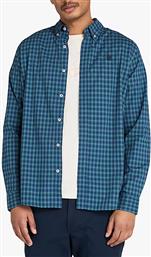 STRETCH POPLIN GINGHAM SHIRT DARK DENIM YD TIMBERLAND