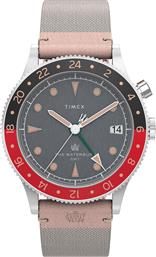 ΡΟΛΟΙ WATERBURY TRADITIONAL GMT TW2V74100 ΓΚΡΙ TIMEX