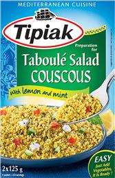 ΤΑΜΠΟΥΛΕ ΚΟΥΣ ΚΟΥΣ ΜΕ ΛΕΜΟΝΙ ΜΕΝΤΑ 2X125G TIPIAK