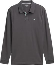 ΑΝΔΡΙΚΗ ΜΠΛΟΥΖΑ POLO ΜΑΚΡΥΜΑΝΙΚΗ 1043278-10307 ΓΚΡΙ TOM TAILOR