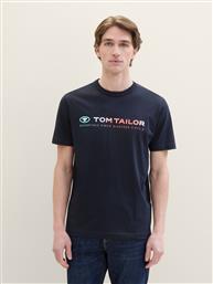 ΑΝΔΡΙΚΗ ΜΠΛΟΥΖΑ T-SHIRT WITH A LOGO PRINT 1041855-10668 ΜΠΛΕ TOM TAILOR