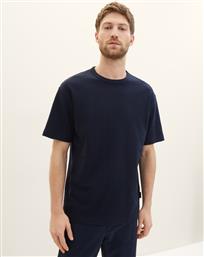 ΑΝΔΡΙΚΗ ΜΠΛΟΥΖΑ T-SHIRT WITH TEXTURE 1040952-10668 ΜΠΛΕ TOM TAILOR