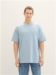 ΑΝΔΡΙΚΗ ΜΠΛΟΥΖΑ T-SHIRT WITH TEXTURE 1040952-15159 ΣΙΕΛ TOM TAILOR