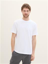 ΑΝΔΡΙΚΗ ΜΠΛΟΥΖΑ T-SHIRT WITH TEXTURE 1041806-20000 ΛΕΥΚΟ TOM TAILOR