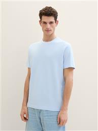 ΑΝΔΡΙΚΗ ΜΠΛΟΥΖΑ T-SHIRT WITH TEXTURE 1041806-35271 ΣΙΕΛ TOM TAILOR