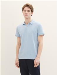 ΑΝΔΡΙΚΗ ΜΠΛΟΥΖΑTEXTURED POLO SHIRT 1040954-15159 ΣΙΕΛ TOM TAILOR