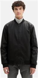 ΑΝΔΡΙΚΟ BOMBER JACKET FAUX LEATHER REGULAR FIT - 1041780 ΜΑΥΡΟ TOM TAILOR