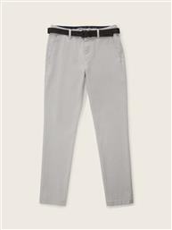 ΑΝΔΡΙΚΟ ΠΑΝΤΕΛΟΝΙ TRAVELER SLIM CHINO WITH BELT 1037547-34816 ΓΚΡΙ TOM TAILOR