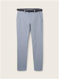 ΑΝΔΡΙΚΟ ΠΑΝΤΕΛΟΝΙ TRAVELER SLIM CHINO WITH BELT 1037547-34818 ΣΙΕΛ TOM TAILOR