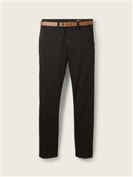 ΑΝΔΡΙΚΟ ΠΑΝΤΕΛΟΝΙ TRAVIS SLIM CHINOS WITH A BELT 1043719-29999 ΜΑΥΡΟ TOM TAILOR