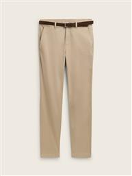 ΑΝΔΡΙΚΟ ΠΑΝΤΕΛΟΝΙ TRAVIS SLIM CHINOS WITH A BELT 1043719-32240 ΜΠΕΖ TOM TAILOR