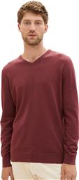 ΑΝΔΡΙΚΟ ΠΛΕΚΤΟ BASIC V-NECK SWEATER 1027665-32620 ΜΠΟΡΝΤΟ TOM TAILOR