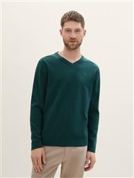 ΑΝΔΡΙΚΟ ΠΛΕΚΤΟ V-NECK PULLOVER 1039806-36296 ΠΡΑΣΙΝΟ TOM TAILOR