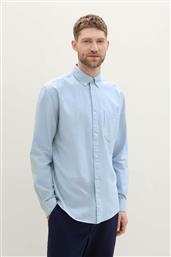 ΑΝΔΡΙΚΟ ΠΟΥΚΑΜΙΣΟ BUTTON DOWN ΜΕ ΤΣΕΠΗ ΣΤΟ ΣΤΗΘΟΣ REGULAR FIT - 1042640 ΓΑΛΑΖΙΟ TOM TAILOR