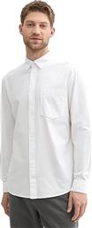 ΑΝΔΡΙΚΟ ΠΟΥΚΑΜΙΣΟ BUTTON DOWN ΜΕ ΤΣΕΠΗ ΣΤΟ ΣΤΗΘΟΣ REGULAR FIT - 1042640 ΛΕΥΚΟ TOM TAILOR