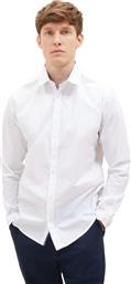 ΑΝΔΡΙΚΟ ΠΟΥΚΑΜΙΣΟ STRETCH POPLIN SHIRT 1037435-20000 ΛΕΥΚΟ TOM TAILOR