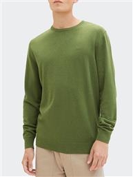 ΑΝΔΡΙΚΟ ΠΟΥΛΟΒΕΡ BASIC CREW NECK SWEATER 1027661-32719 ΠΡΑΣΙΝΟ TOM TAILOR