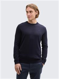 ΑΝΔΡΙΚΟ ΠΟΥΛΟΒΕΡ BASIC KNITTED SWEATER 1038426-13160 ΜΠΛΕ ΣΚΟΥΡΟ TOM TAILOR