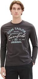 ΑΝΔΡΙΚΟ T-SHIRT ΜΑΚΡΥΜΑΝΙΚΟ 1037744-10899 ΓΚΡΙ TOM TAILOR