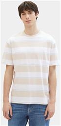 T-SHIRT 1040844 ΜΠΕΖ RELAXED FIT TOM TAILOR