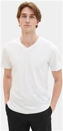 ΣΕΤ 2 T-SHIRTS 1037738 ΛΕΥΚΟ REGULAR FIT TOM TAILOR