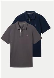 ΣΕΤ ΜΠΛΟΥΖΕΣ POLO 2 ΤΕΜΑΧΙΩΝ 1044879 ΕΓΧΡΩΜΟ REGULAR FIT TOM TAILOR