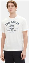 T-SHIRT 1037735 ΛΕΥΚΟ REGULAR FIT TOM TAILOR