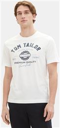 T-SHIRT 1037735 ΛΕΥΚΟ REGULAR FIT TOM TAILOR