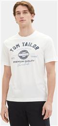 T-SHIRT 1037735 ΛΕΥΚΟ REGULAR FIT TOM TAILOR